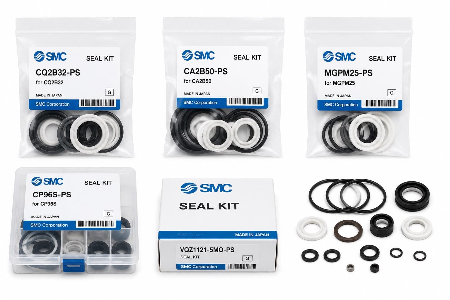Imagen de catálogo: kits de sellos de reemplazo para cilindros neumáticos